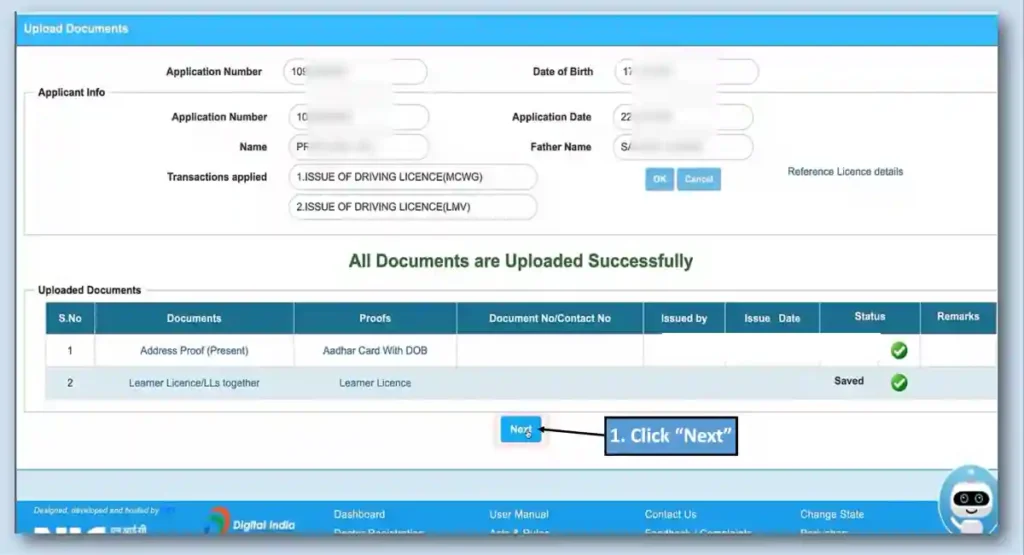 How To make driving licence in India in 2025-parivahan-portal-Uploaded documents